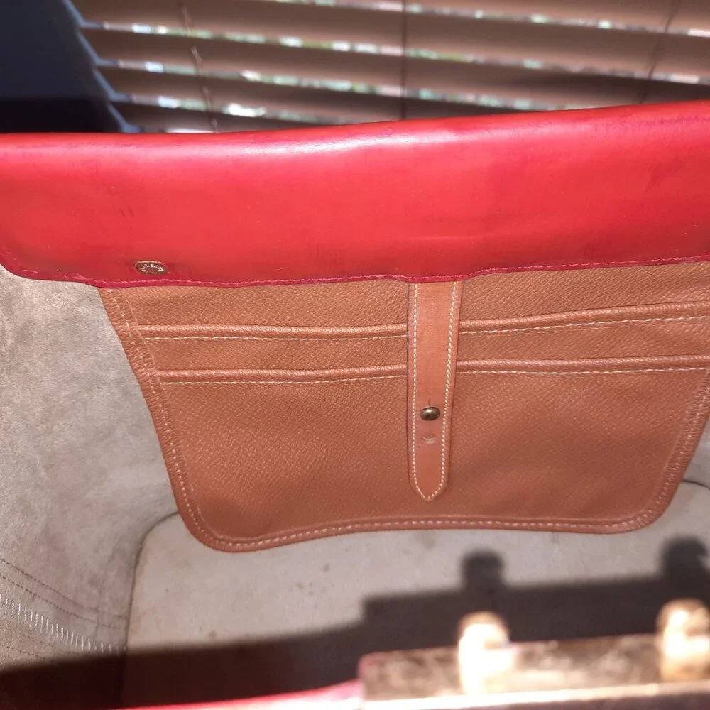 Dooney & Bourke Red Doctor Bag Hand Painted Vintage Doctor Bag - Picture 13 of 14